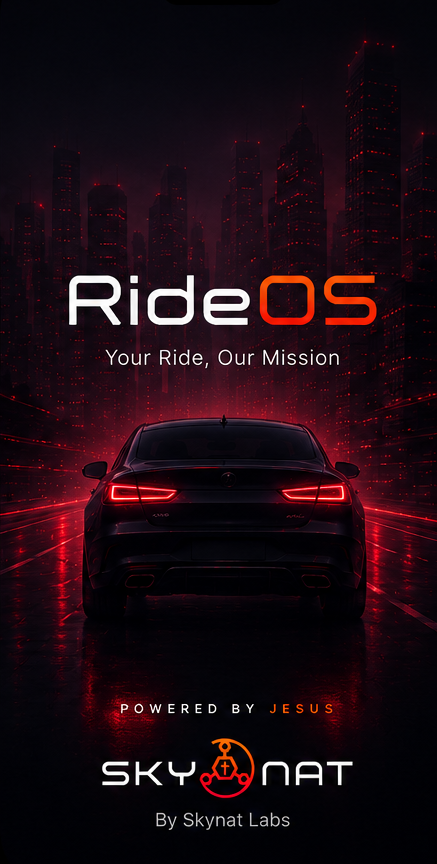 The RideOS app opening screen